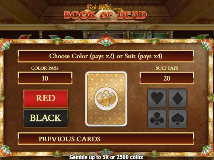 Игровой алгоритм слота позволяет увеличивать выигрыш 5 раз подряд Риск игра игрового автомата Бук оф Дед