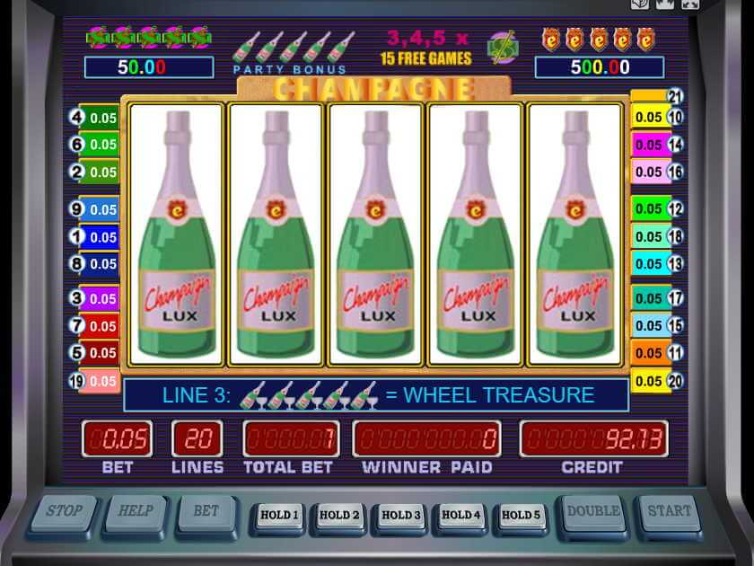 Бонусный раунд в Шампанском Бонусная игра Шампанское